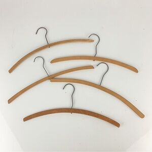 Vintage Wooden Hangers Dry Cleaners Clothing Lot of 5 Primitive Farmhouse Decor